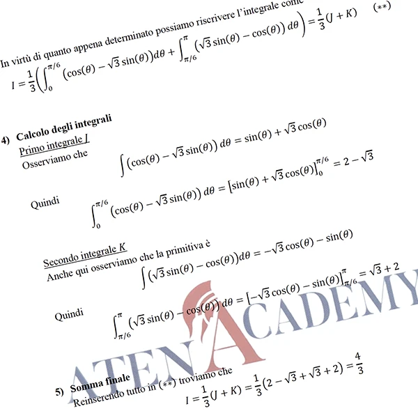 Calcolo Integrale doppio per esame di analisi 1