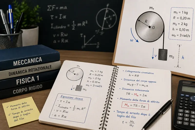 Carrucola reale: esercizio svolto fisica 1 Carrucola reale: esercizio svolto fisica 1