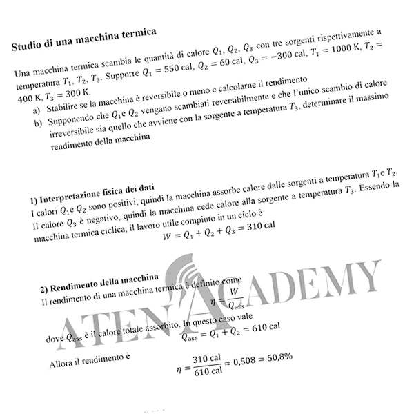 Esercizio Fisica 1 Macchina termica Esercizio Fisica 1 Macchina termica