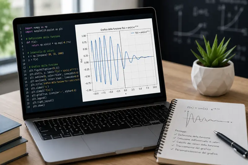 Grafico di funzioni in Python: esercizio svolto